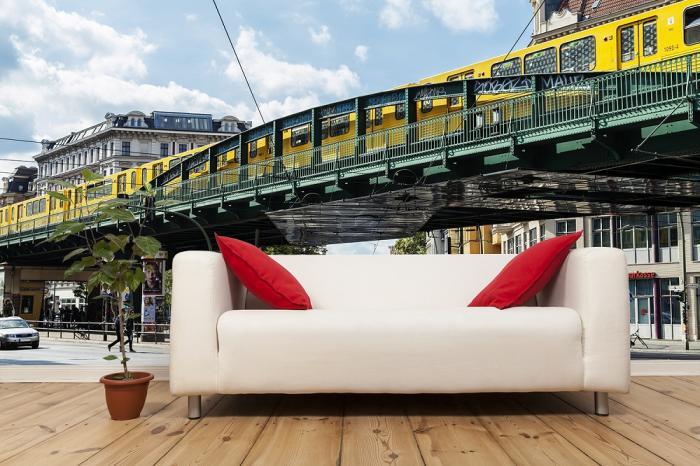 Fototapete Berlin U-Bahn-Brücke