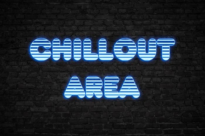 Fototapete Chillout Area Neon Sign