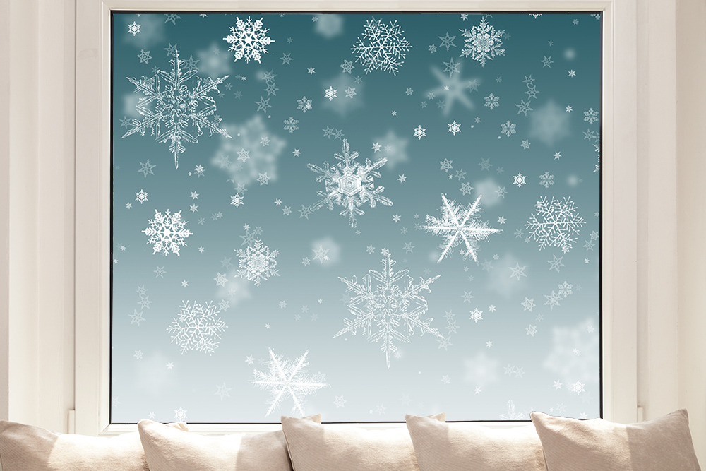 Fensterfolie Eiskristalle für den Winter I Online kaufen