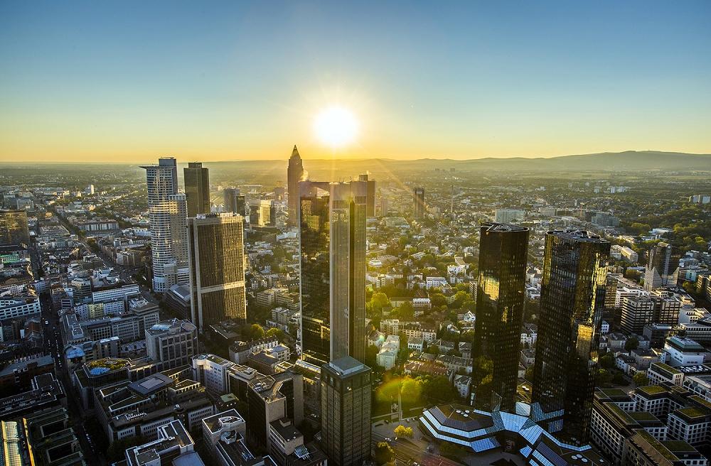 Fototapete Frankfurt Luftaufnahme