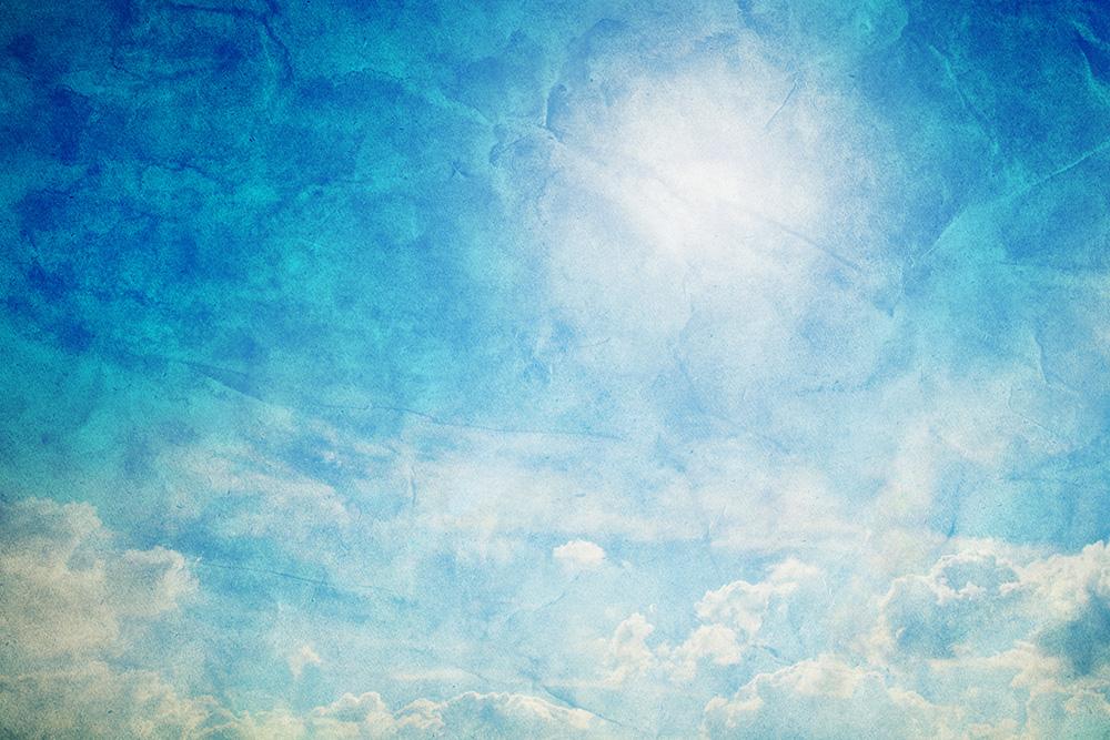 Fototapete blauer Himmel im Vintage-Design