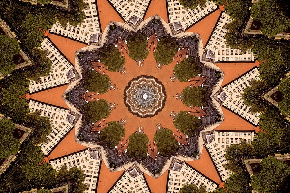 Fototapete Kaleidoskop von Häusern in Berlin