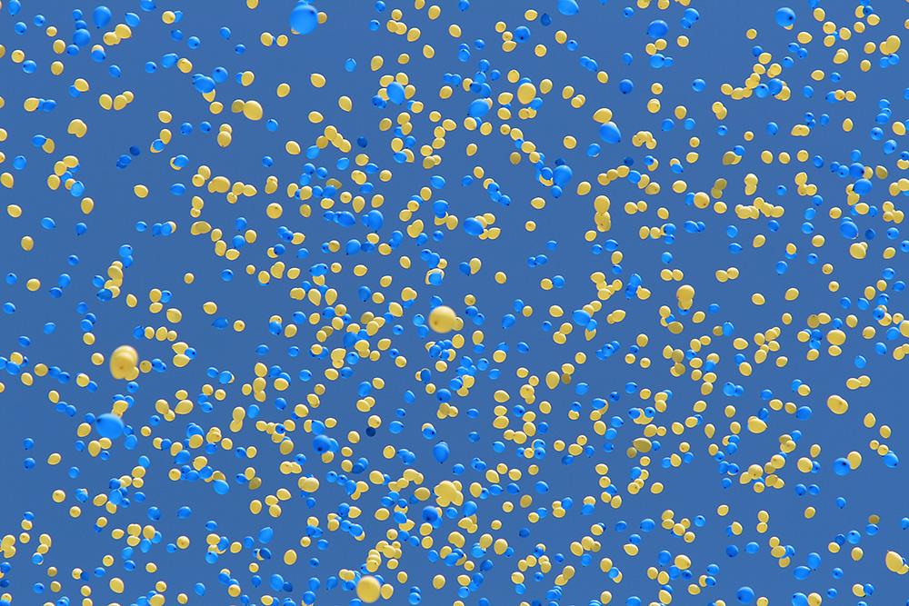 Fototapete Luftballons am Himmel