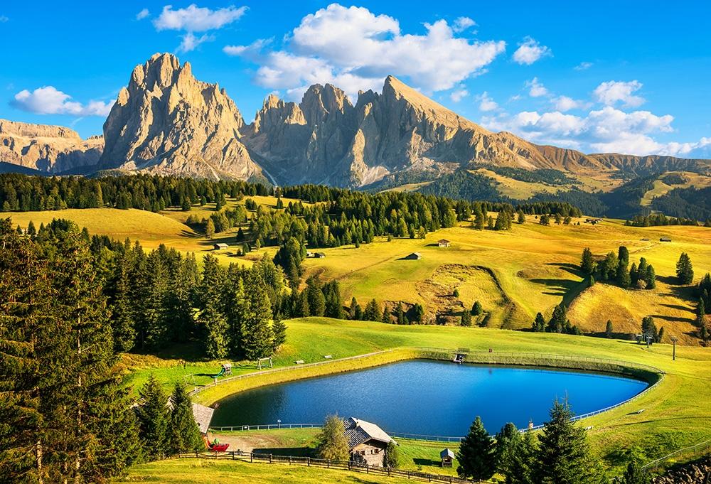 Fototapete Seiser Alm in den Dolomiten