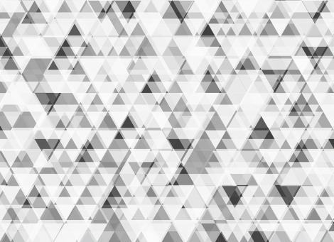 Designtapete mit einem Muster aus Dreiecken in Schwarz-Weiß
