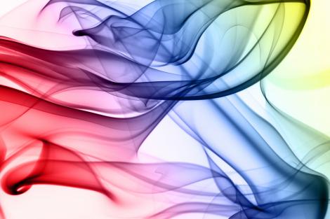 Fototapete abstrakter Rauch in bunten Farben