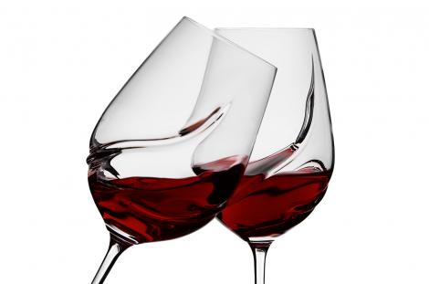 Fototapete Glas mit Wein