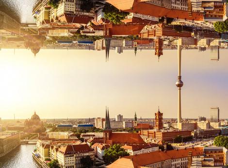 Fototapete Berlin Panorama Spiegelung