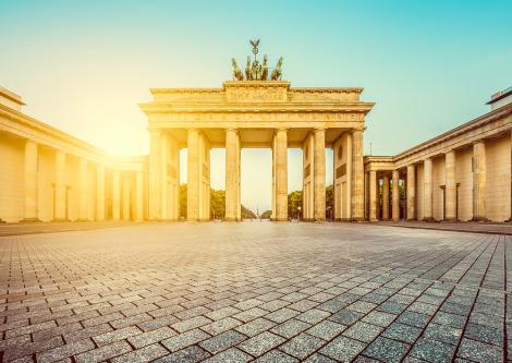 Fototapete Brandenburger Tor in Berlin im Vintage-Look