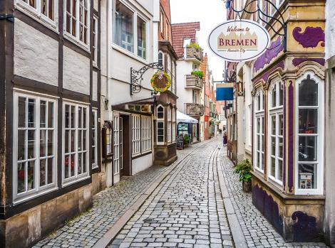 Fototapete alte Gasse in Bremen