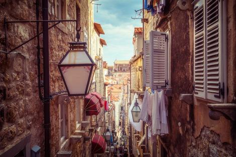 Fototapete Gasse in Dubrovnik in Kroatien