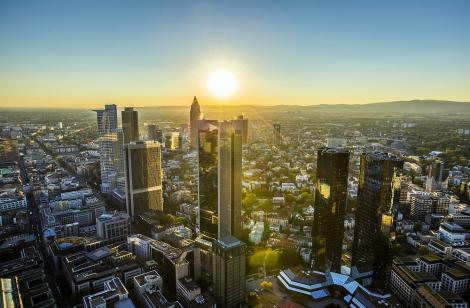 Fototapete Frankfurt Luftaufnahme