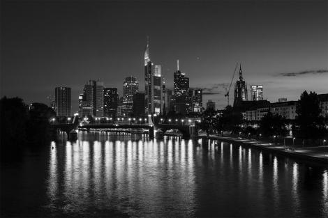 Fototapete Frankfurt Schwarzweiß