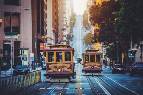 Fototapete Cable Cars in San Francisco