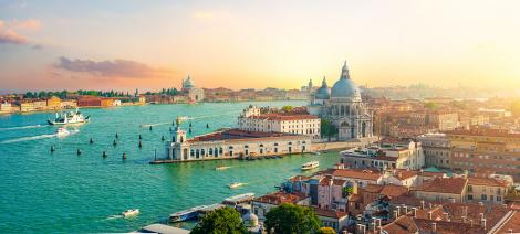 Fototapete Ausblick über Venedig in der Abenddämmerung