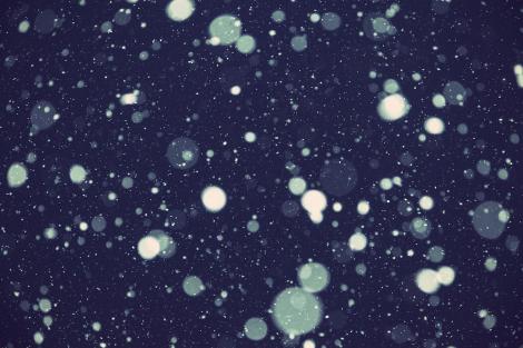 Fototapete Schneeflocken am Nachthimmel